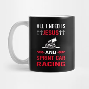I Need Jesus And Sprint Car Cars Racing Mug